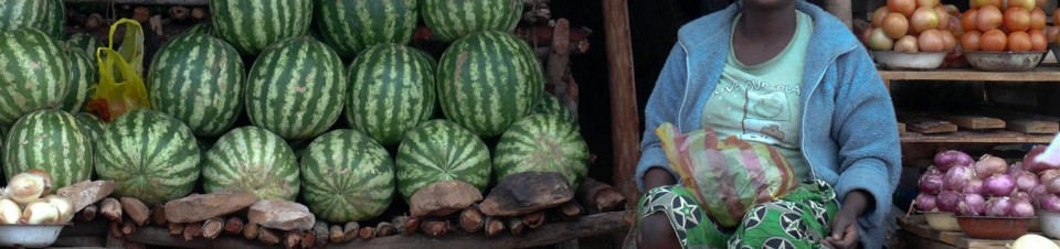 Fresh fruits and vegetables are seen for sale at roadstalls next to the road in Central Province.
